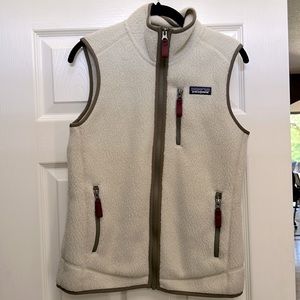 Patagonia- Like new! Cream, olive green and maroon vest.